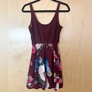 Abercrombie & Fitch Mini Sleeveless Purple Sundress